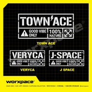 [worxpace] Town ace Veryca J space Delica Template Style Car Sticker Jspace