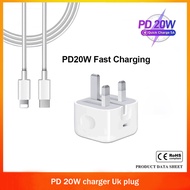 PD 20W charger UK plug 20W USB-C power adapter 5A fast charging