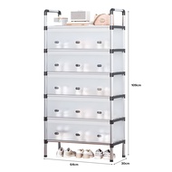 (JIJI.SG) TITAN Steel Shoe Rack - Steel / PP / 4 Tier / 5 Tier / 6 Tier / Easy Assemble / jt