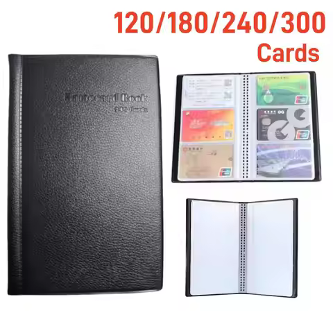 120/180/240/300 Cards ID Credit Card Holder Book Case Organizer Leather Business Cards ID Credit Car
