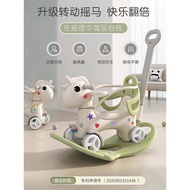 Kuda Goyang Kayu Kuda Goyang Kanak-Kanak Baby Walker 2-dalam-1 2025 Hadiah Baru Pelbagai Fungsi Main