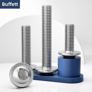 304 Stainless Steel Round Head With Pad Hex Screw Half-Round Head With Pad Screw M2M3M4M5M6M8*3x40 F