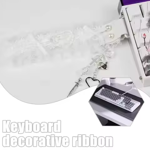 Lace Keyboard Ribbon Self-adhesive Personalized Mechanical Keyboard Strap DIY Keyboard Decor Accesso