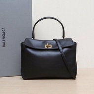 BALENCIAGA Rodeo迷你23黑色牛皮金扣肩背包