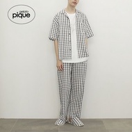 Gelato pique Spring Summer Men's Top Cotton Plaid Shirt Pajamas Home PMFT212915