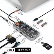 Hub USB-C 8 in 1 100W HDMI 4K 60Hz LAN 1Gbps อ่านการ์ด ZTEC รับประกัน1ปี โปรโมชั่น 448฿
