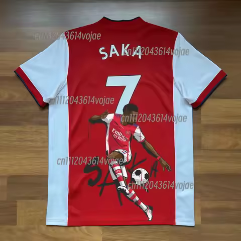 Saka NO.7 Fan commemorative short sleeved T-shirt, suitable for casual sports wear of all ages and g