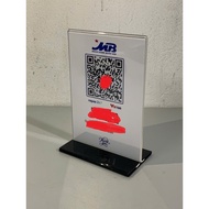 A6 mica menu Standee, A6 Qr code board, mica menu size 10.5x15cm