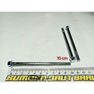 MESIN White Flange Bolt M6 田 100 (10cm) Key 8 Engine Block/ FO/ Flange/ Bolt