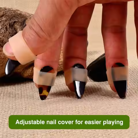 Silicone Guzheng Nail Cover S/M/L Guzheng Practice Guzheng Guard String Instrument Practice Accessor