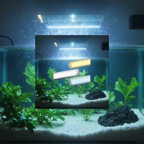 Aluminum LED Aquarium Light 3200K/6700K/13000K Cold and Warm White Light Arowana Color Hair Color Na
