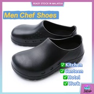Men Shoes Chef Shoes Kitchen Canteen Non-slip Waterproof Anti-smash Steel Toe Shoes Hotel Work Shoes