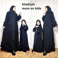 Abaya Cute Busui Hitam Ibu Dan Anak Turkey Dubai Hitam Kualitas Butik