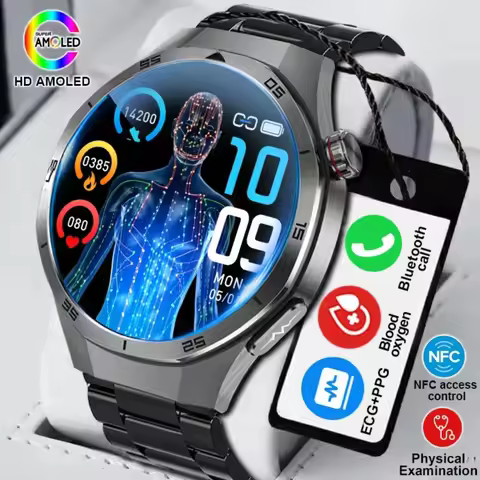 Round Smartwatch 4G Men Upgrade Chip SIM Card 8GB+128GB Android 8.1 Dual Camera WIFI GPS 1.85" Scree