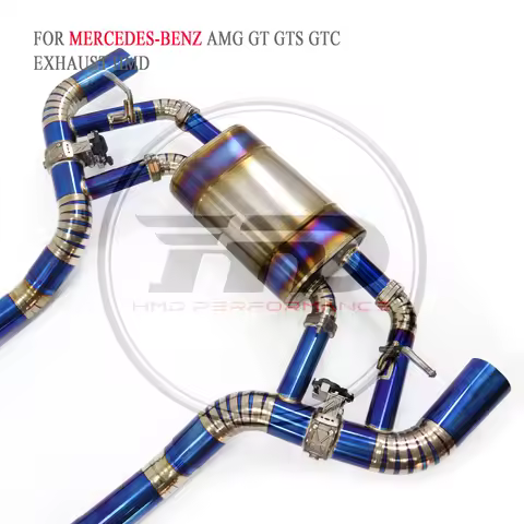 Titanium Exhaust Pipe Manifold Downpipe for AMG GT GTC GTS GT50 Auto Modification Electronic Valve