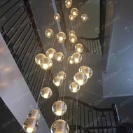 lampu gantung kristal ruang tamu mewah dekorasi 3.5m Panjang Lampu