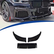 Suitable for BMW 19-22 Styles 7 Series G12 with MP Style Front Lip Gloss Black ABS Material 3-Stage 