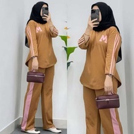 Women's Combed 24s 3/4 Sleeve Pantsuit, Women's T-Shirt Set