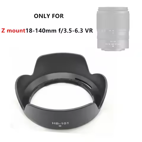 HB101 Lens Hood Sunshade replace HB-101 for Nikon Z DX 18-140mm f/3.5-6.3 VR , 18-140 F3.5-6.3 VR Mi