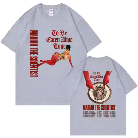 Singer Mariah The Scientist To Be Eaten Alive Tour 2024 Graphic T Shirt Men Women Hip Hop Fashion T-