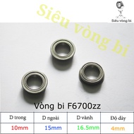 Flange bearing F6700ZZ - Rim bearing F6700ZZ - Standard 10x15x4mm (rim 16.5mm)