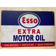 Esso Exxon Extra Motor Oil Gas Garage Man Cave Tin Sign