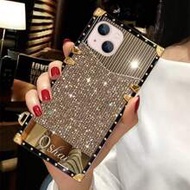 1 ชิ้น เคสโทรศัพท์ฝังสายรัดกากเพชรหรูหราโลหะผสมเข้ากันได้กับ S26 Ultra/S26/S26 Plus, 17 Pro Max/17 A