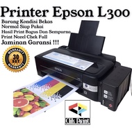 Used Epson L300 Printer include art paper Ink