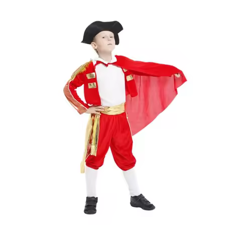 Carnival Halloween Costumes Children Spanish Matador Cosplay Spain Bullfighter Costume Kids Makeup B