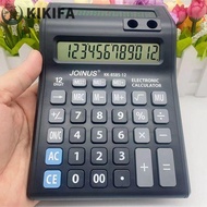 KIKIFA Mechanical Calculator, Dual Screen Stationery 12 Digits Calculator, Gift Battery Powered Port