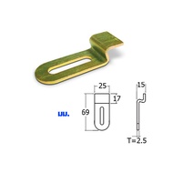 ฉากยึดโต๊ะ 17x25x69x2.5 mm. ฉากเลื่อนได้ ฉากเข้ามุม เหล็กฉาก ฉากล็อคลิ้นชัก เหล็กต่อไม้ เหล็กยึดไม้ 