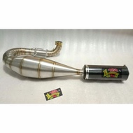 Vespa 2stroke Exhaust stainless steel carbon silencerKiri 150-187cc