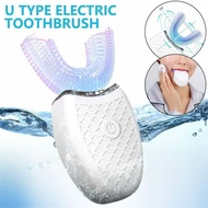 ✼☇ Electric 360° U-Shape Tooth Brush Ultrasonic Tooth Cleaner Auto Clean Oral White