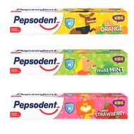 Pepsodent Kids 45gr Odol Pasta Gigi Anak 2 sd 6 Tahun Aman Tertelan / Odol strawberry Dan Jeruk