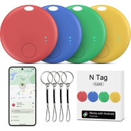 Smart Tags for Android Tracker Tags 4 Pack, Bluetooth Tracker Tag Work with Google's Find Hub App, A