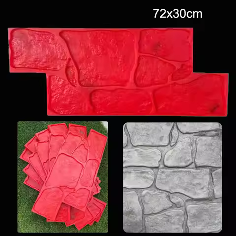 Cement Floor Art Molding Mold Anti-Slip Floor Tiles Garden Building Floor Printing Mold Handmade DIY