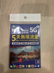 JOYTEL 韓國5天無限流量SIM卡