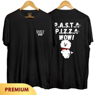 [i23-002] PREMIUM T-SHIRT PASTA PIZZA WOW - RJ