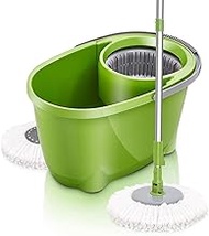 Spin Mop Bucket Stainless Steel Deluxe 360 Spinning Mop Bucket Floor Cleaning Decoration