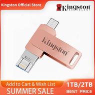 Kingston PenDrive 512GB 1TB 2TB หน่วยความจำLightning/TYPE-C USBอุปกรณ์สำหรับIPhone15/14/13/12/11/XS/8/7/6 Android