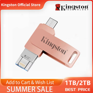 Kingston PenDrive 512GB 1TB 2TB หน่วยความจำLightning/TYPE-C USBอุปกรณ์สำหรับIPhone15/14/13/12/11/XS/