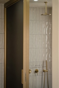 Black Shower Head Wall Mounted Full Copper Minimalist Bathroom Accessories Rose Gold Frosted Silver