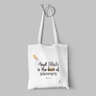 Update Tote Bag Kanvas Islamic Quotes Alquran / Tas Belanja / Totebag