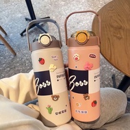 Bình Giữ Nhiệt Boss 1200ml Lõi Inox 304 Có Quai Xách Kèm Ống Hút ( tặng kèm sticker )🌸