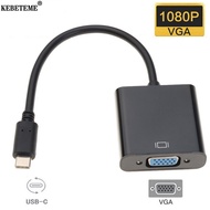 KEBETEME Cáp Chuyển Đổi Type C Sang VGA Bộ Chuyển Đổi USBC USB 3.1 Sang VGA Cho Chromebook