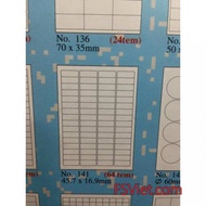 Tomy a4 barcode printing paper 141 64 stamps 45.7x16.9mm