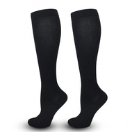 1 Pair Plus Size Compression Socks, 20-30 Mmhg Breathable Circulation, Knee High, XL-7XL