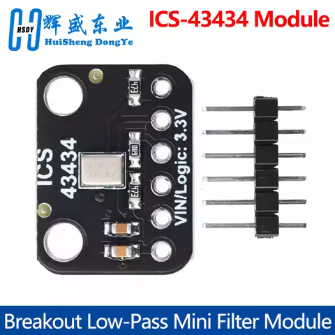 ICS-43434 I2S 3.3V MEMS microphone Module Breakout Low cost Low Pass Filter Mini-module