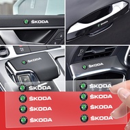 10PCS Universal Car Motorcycle Badge DIY Sticker Decal Decor For Skoda Octavia Kodiaq Kamiq Fabia Ka