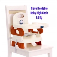 SG Stock Travel Baby High Chair Booster Seat Lightweight Foldable Baby Dining Chair